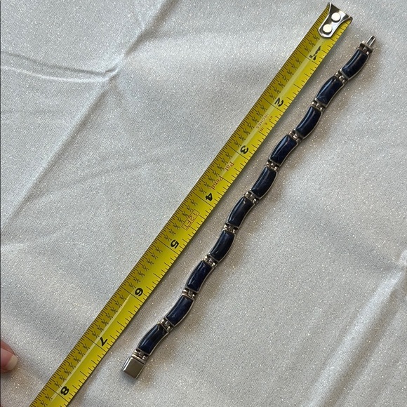 Vintage Silpada Lapis and Silver Bracelet - Picture 8 of 9